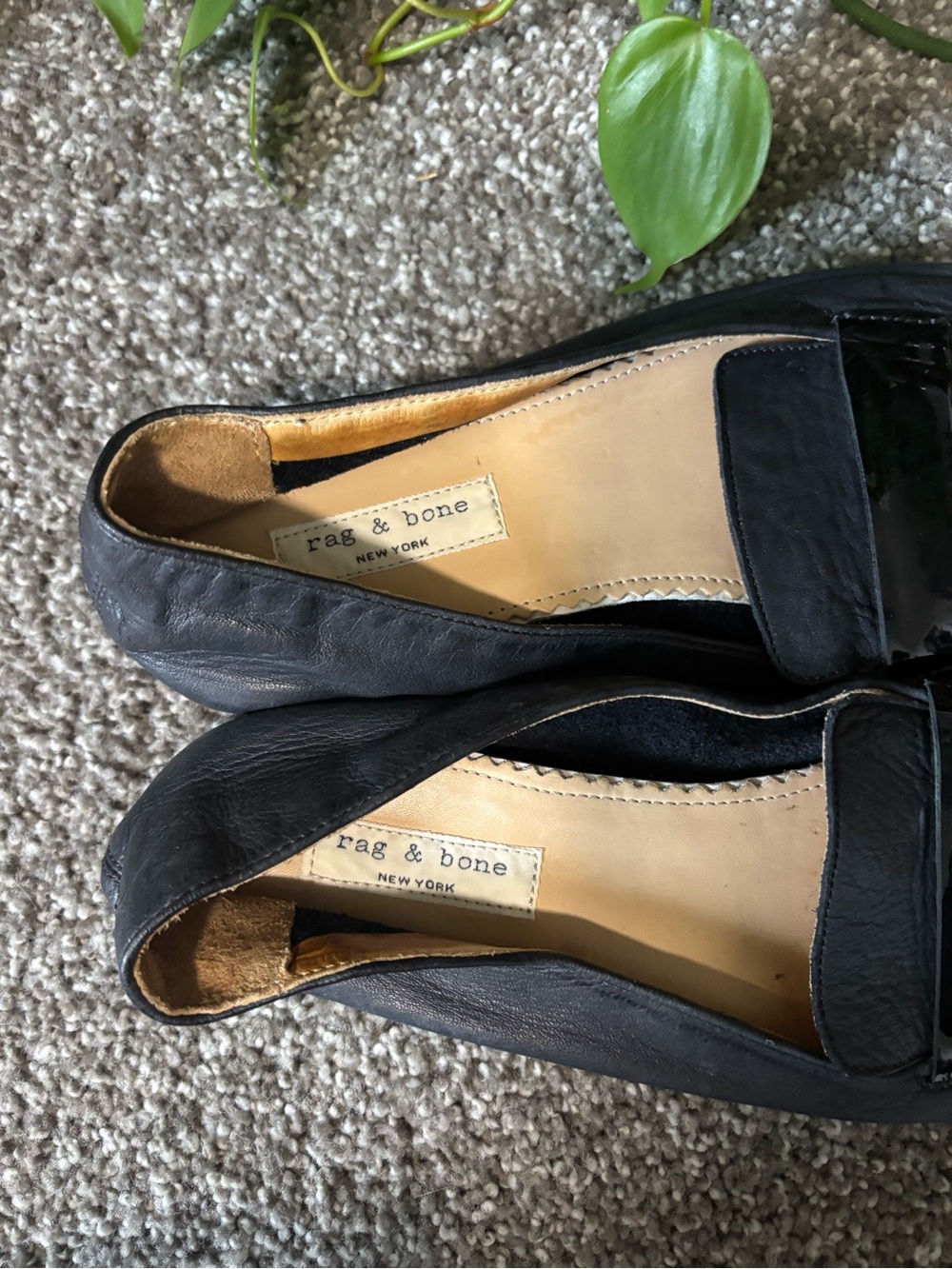Rag & Bone Classic Black Women's Leather Loafers | Size 37 - Picture 3 of 6